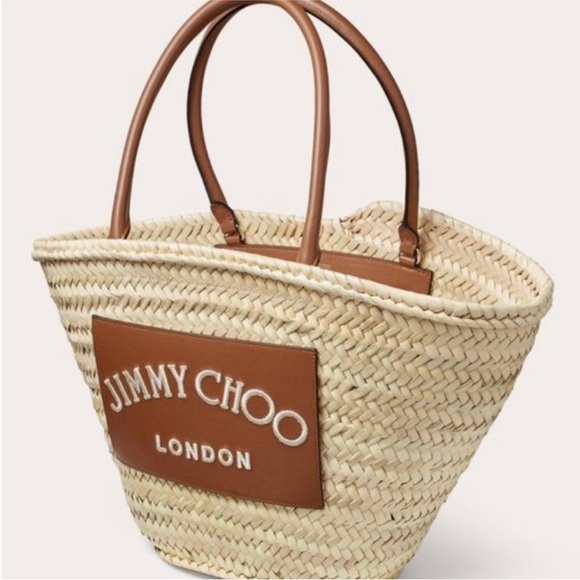 Authentic Jimmy Choo Beach Basket Tote Bag - Picture 2 of 5